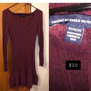 Maroon American Eagle Sweater Dress